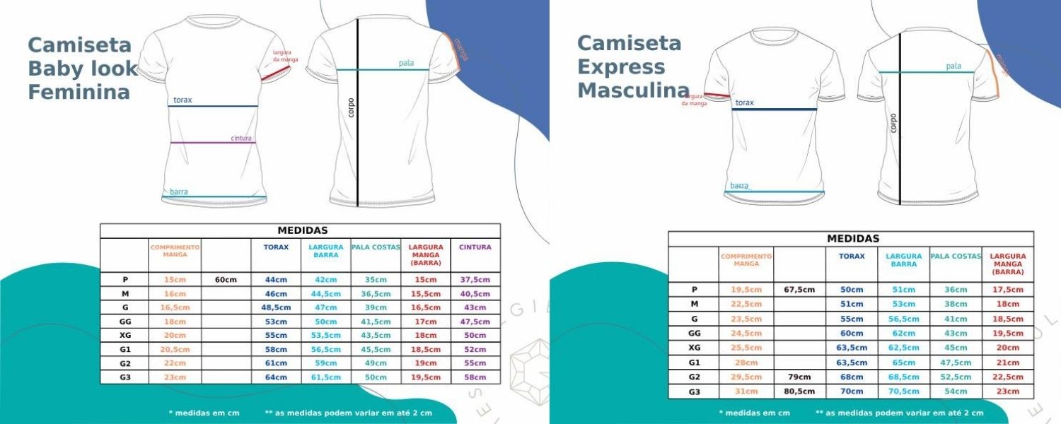 Tabela de Medidas
